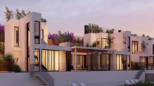 House under construction in a residential complex next to the beach of Cala Tarida - Ibiza House under construction in a residential complex next to the beach of Cala Tarida - Ibiza